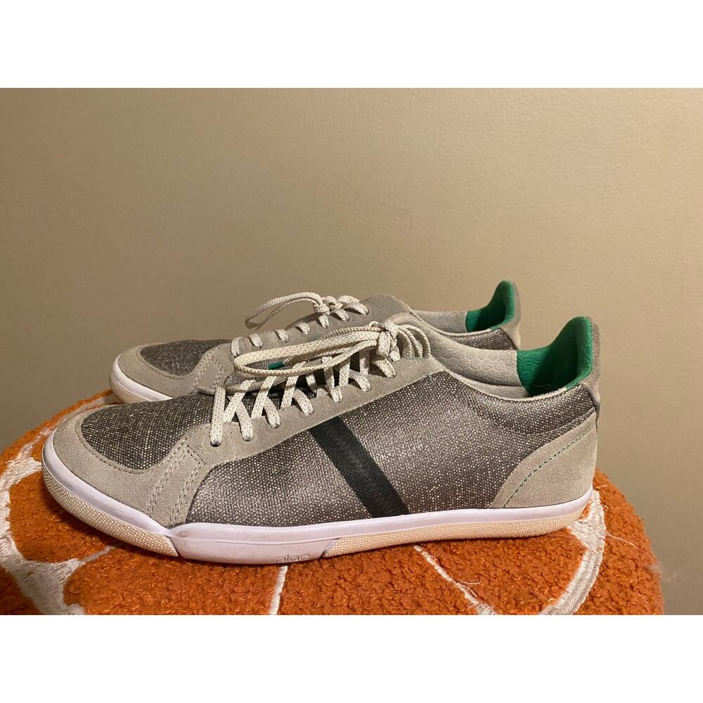 EUC Plae Prospect Lace Up Sneakers Silver Green 7.5 Mens/ 9 Womens* No insoles - Picture 3 of 7